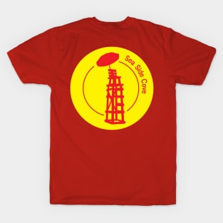 Sea Side Cove Lifeguard Logo Red and Yellow T-Shirt